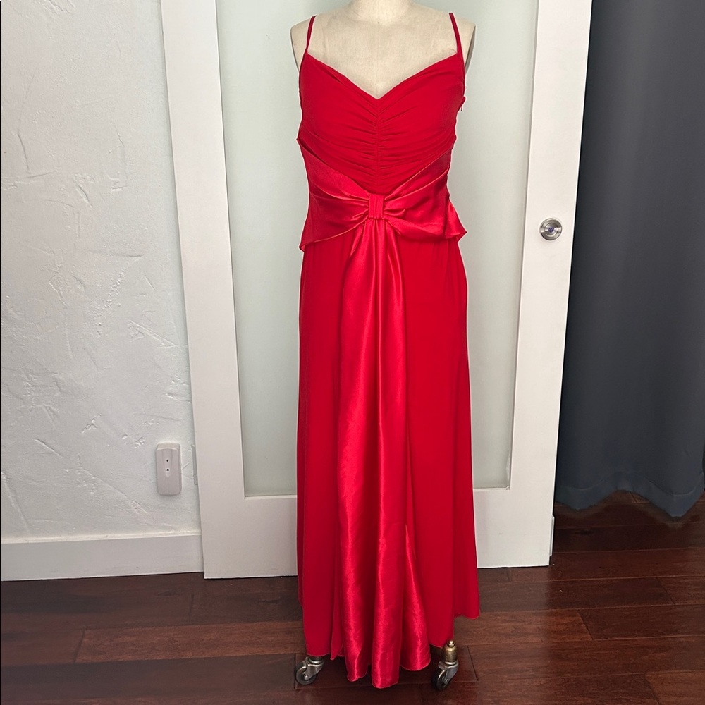 Scott McClintock red evening maxi dress 12 petite or 8